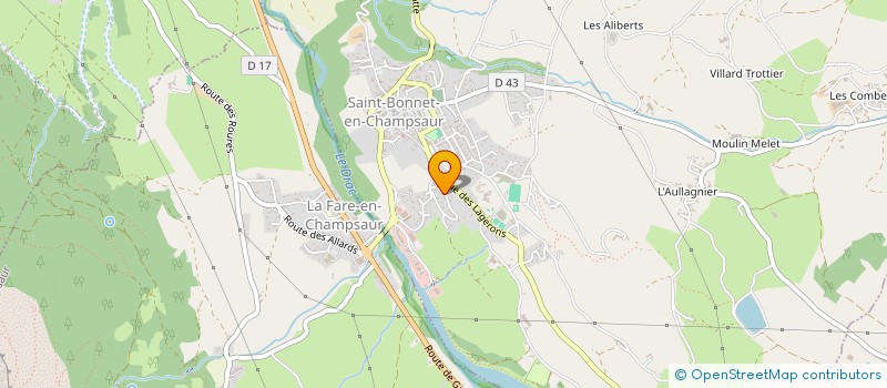 localisation de l'entreprise HAND BALL CLUB CHAMPSAUR VALGAUDEMAR  SAINT-BONNET-EN-CHAMPSAUR