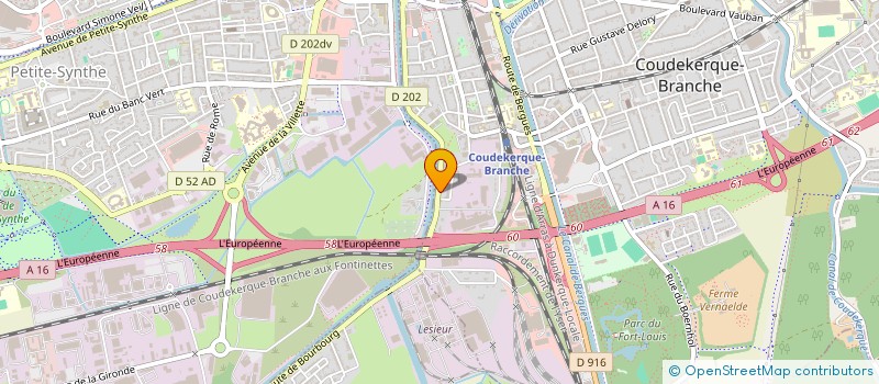 localisation de l'entreprise HAND BALL CLUB COUDEKERQUOIS  COUDEKERQUE-BRANCHE