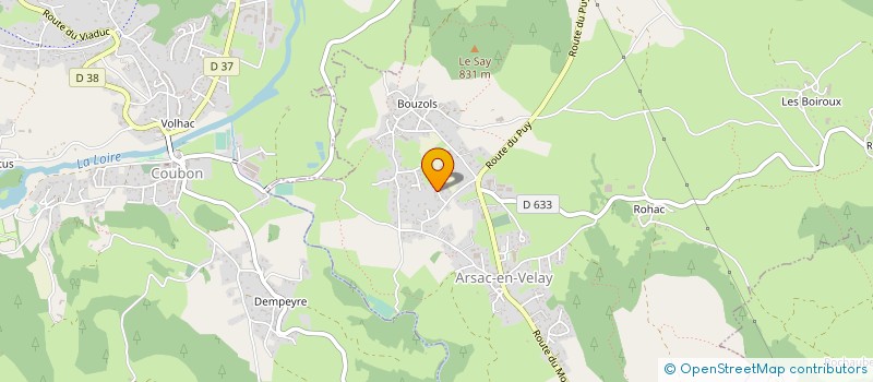 localisation de l'entreprise HAND BALL CLUB L.MONASTIER  ARSAC-EN-VELAY