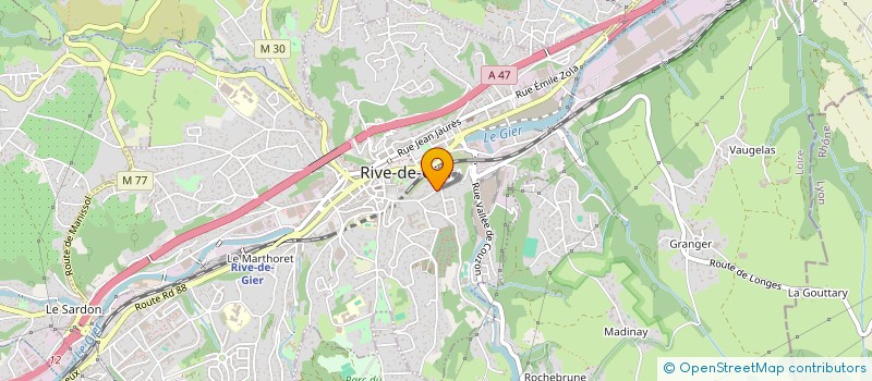 localisation de l'entreprise HAND-BALL CLUB RIVE-DE-GIER  RIVE-DE-GIER