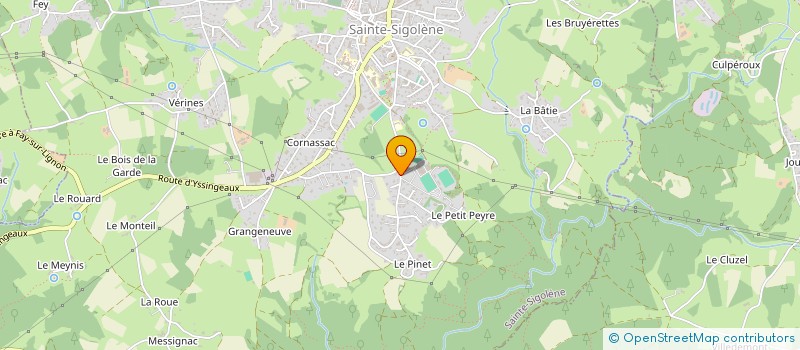 localisation de l'entreprise HAND-BALL - CLUB SIGOLENOIS  SAINTE-SIGOLENE