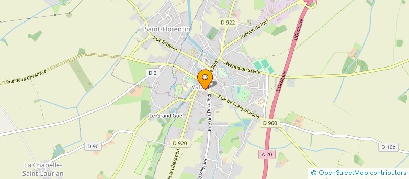 localisation de l'entreprise HAND BALL CLUB VATAN à VATAN