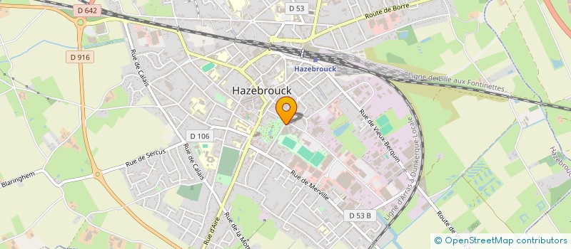 localisation de l'entreprise HAND BALL HAZEBROUCK 71 à HAZEBROUCK
