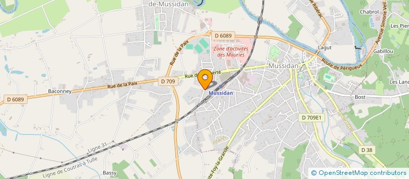 localisation de l'entreprise HAND BALL MUSSIDANAIS  SOURZAC