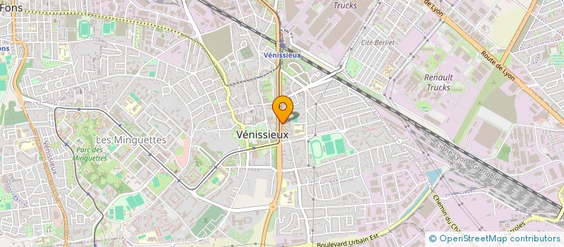 localisation de l'entreprise HAND BALL VENISSIEUX RHONE-ALPES à VENISSIEUX
