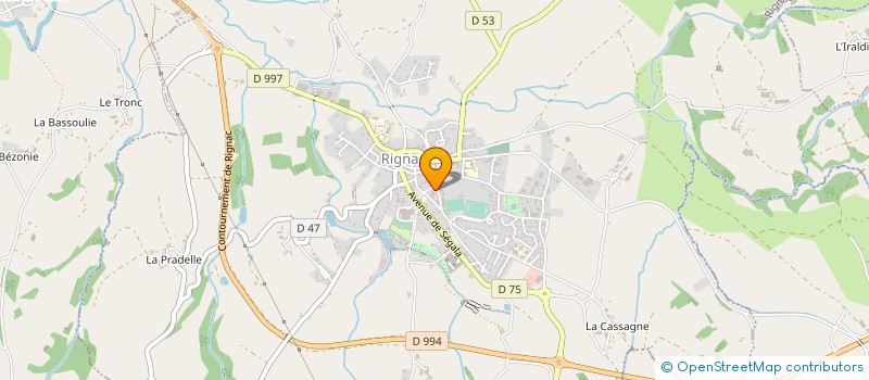 localisation de l'entreprise HAND CLUB RIGNACOIS  RIGNAC