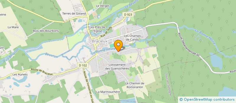 localisation de l'entreprise HAND'INNOV à BRACIEUX