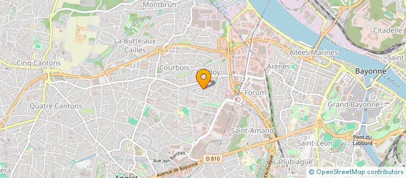 localisation de l'entreprise HAND'PISTES....POUR L'EMPLOI LA CULTURE ET LA FORMATION à ANGLET