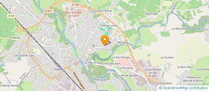 localisation de l'entreprise HANDBALL CLISSON  CLISSON