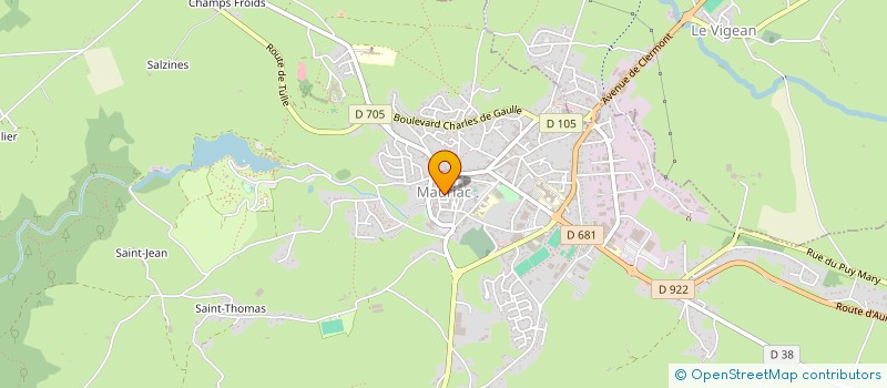 localisation de l'entreprise HANDBALL CLUB MAURIACOIS à MAURIAC