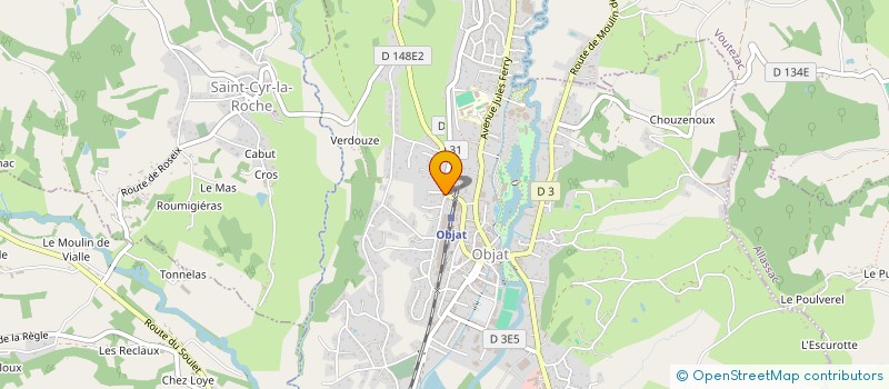 localisation de l'entreprise HANDBALL CLUB OBJAT CORREZE  OBJAT