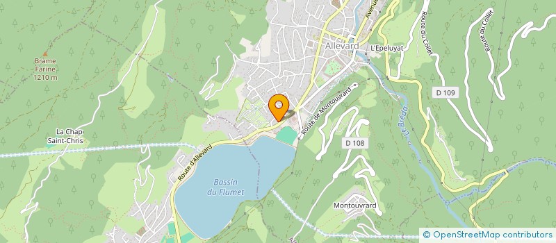 localisation de l'entreprise HANDBALL CLUB PAYS D ALLEVARD  CRETS EN BELLEDONNE