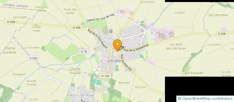 localisation de l'entreprise HANDBALL OLYMPIQUE LASSIGNY AVENIR  LASSIGNY