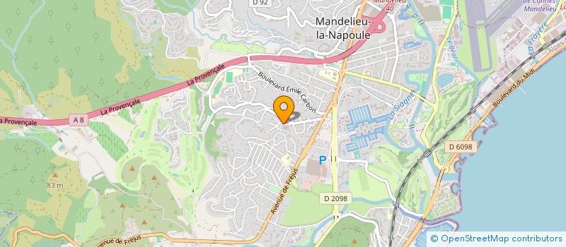 localisation de l'entreprise HANDBALL TALENT AGENCY à MANDELIEU-LA-NAPOULE