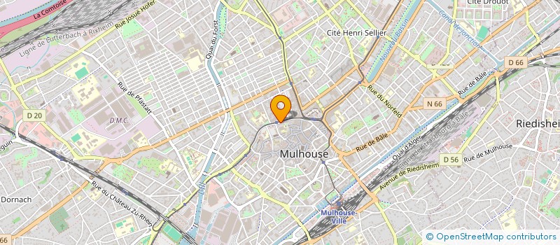 localisation de l'entreprise HANDCORE à MULHOUSE