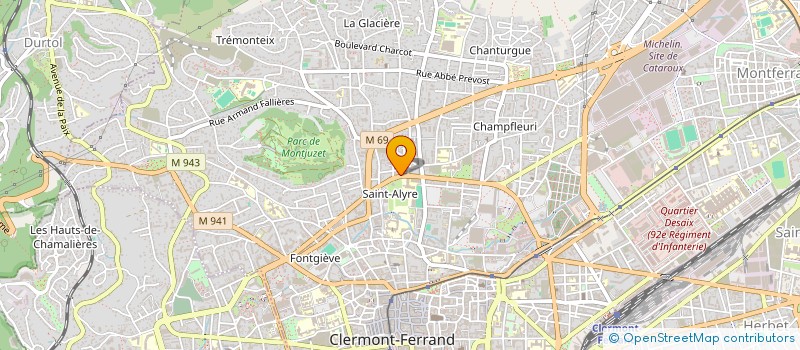 localisation de l'entreprise HANDCORE AUVERGNE  CLERMONT-FERRAND