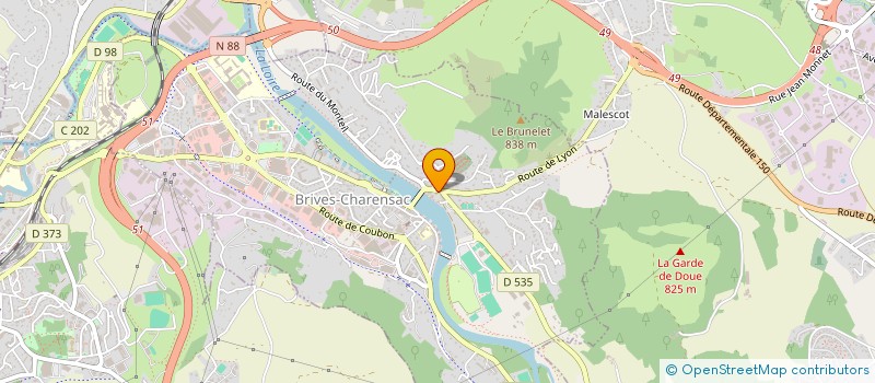 localisation de l'entreprise HANDI AIDE  BRIVES-CHARENSAC