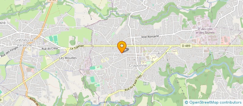 localisation de l'entreprise HANDI CAP TENNIS  CRAPONNE