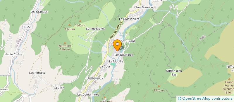 localisation de l'entreprise HANDI'CIMES à BELLEVAUX