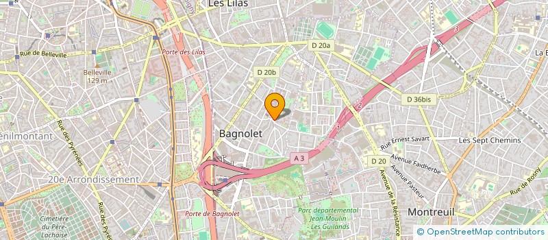localisation de l'entreprise HANDI GO à BAGNOLET