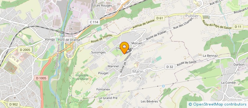 localisation de l'entreprise HANDI'NATATION  MARIN