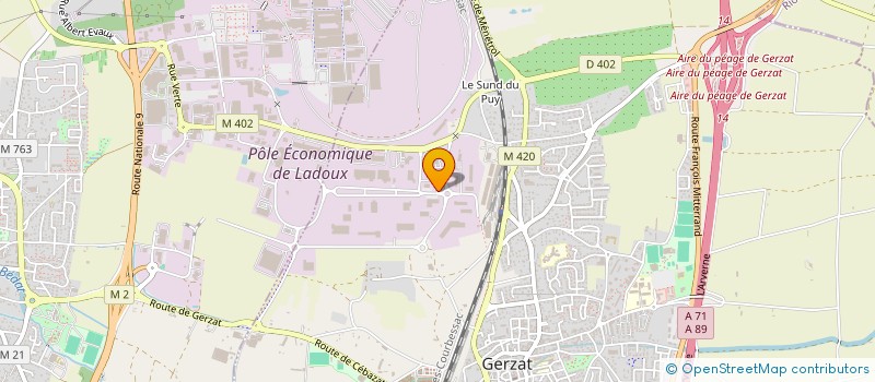 localisation de l'entreprise HANDI PHARM AUVERGNE  GERZAT