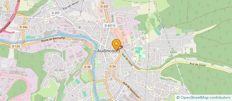 localisation de l'entreprise HANDI-TAXI à AUDINCOURT