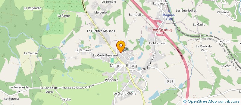 localisation de l'entreprise HANDI TRANSPORT ET TRANSPORT SERVICES 87  MAGNAC-BOURG