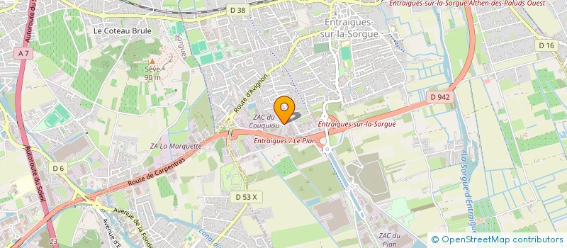 localisation de l'entreprise HANDICAP SERVICES à ENTRAIGUES-SUR-LA-SORGUE
