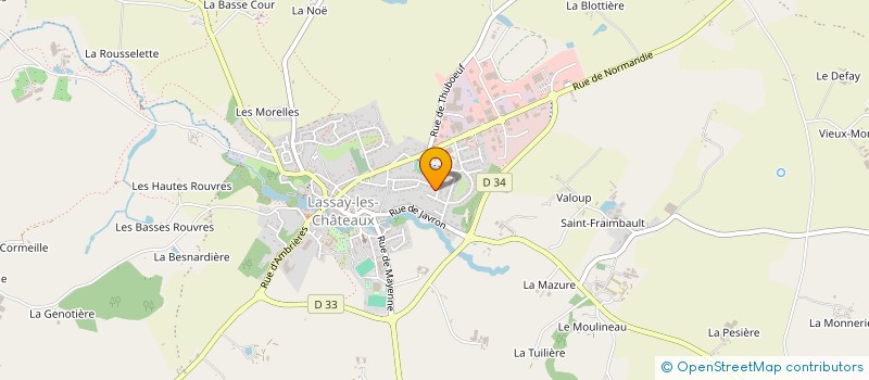 localisation de l'entreprise HANDICAPES SANS FRONTIERE  LASSAY-LES-CHATEAUX