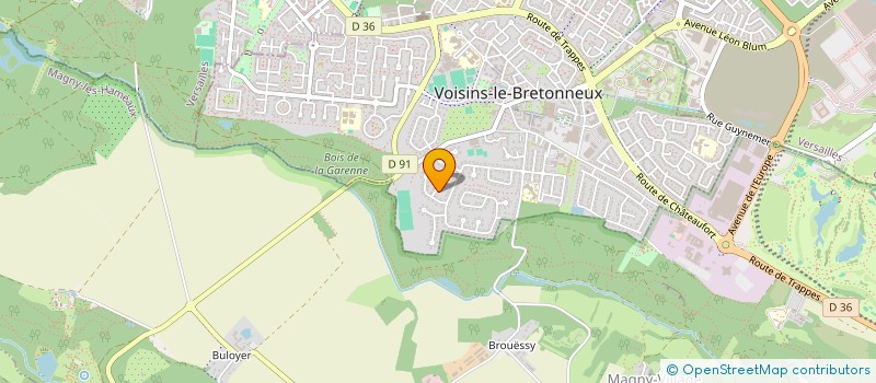 localisation de l'entreprise HANDICAPS ET FORMATION à VOISINS-LE-BRETONNEUX