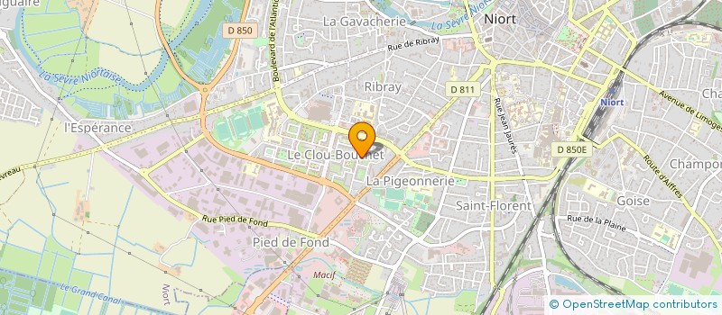 localisation de l'entreprise HANDILOISIRS - LES 5 E (ETRE-EXISTER-EVOLUER-ENTREPRENDRE-ENSEMBLE) à NIORT