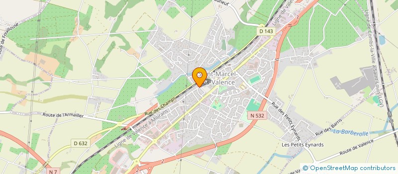 localisation de l'entreprise HANDILOISIRS26 à SAINT-MARCEL-LES-VALENCE