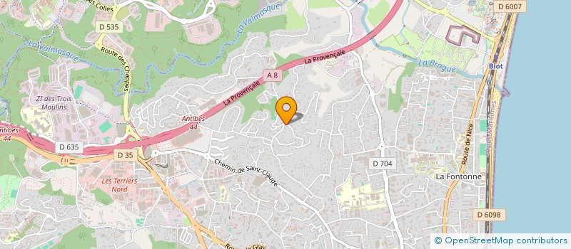 localisation de l'entreprise HANDINOVIA à ANTIBES