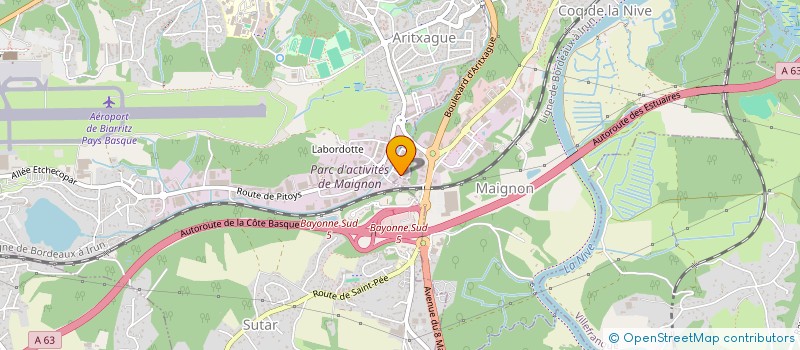 localisation de l'entreprise HANDIPLAGE à ANGLET