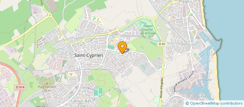 localisation de l'entreprise HANDIPRO 66 à SAINT-CYPRIEN