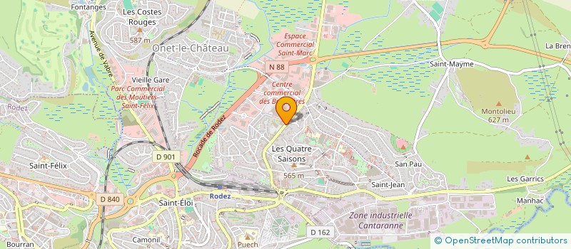 localisation de l'entreprise HANDISPORT AVEYRON  ONET-LE-CHATEAU