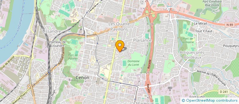 localisation de l'entreprise HANDISSOA HANDICAPS SUD-OUEST AUTISME  CENON