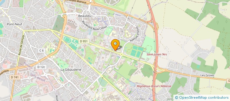 localisation de l'entreprise HANDISUP CENTRE-OUEST  POITIERS