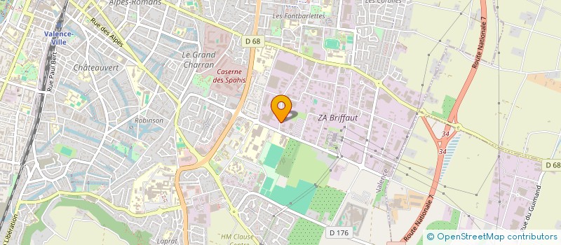 localisation de l'entreprise HANDIVI MUTUELLE à VALENCE