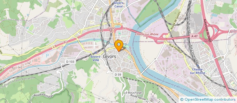 localisation de l'entreprise HANDLE-MARO-TANDOORI à GIVORS