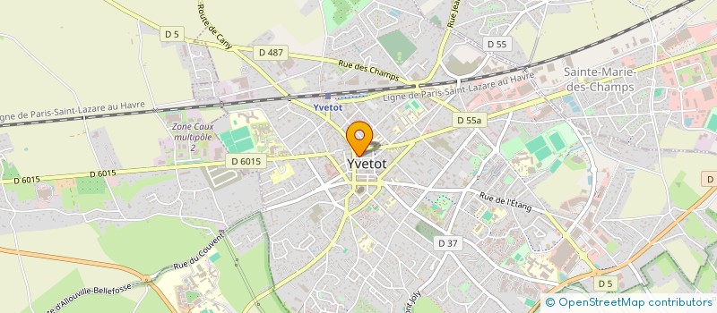 localisation de l'entreprise HANGARD VOYAGES à YVETOT