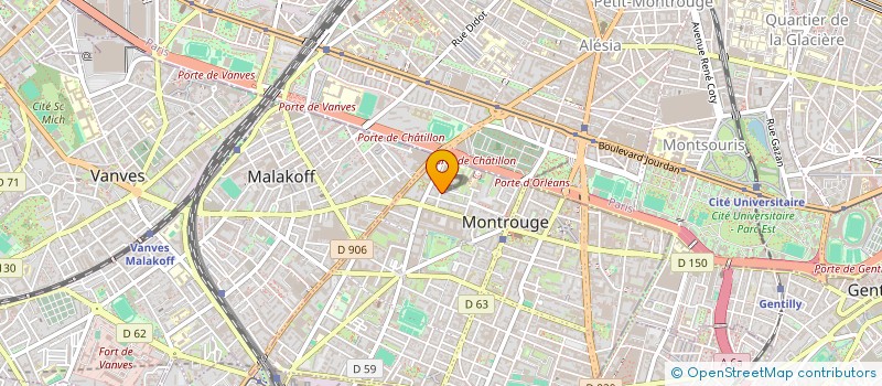 localisation de l'entreprise HANNAH  MONTROUGE