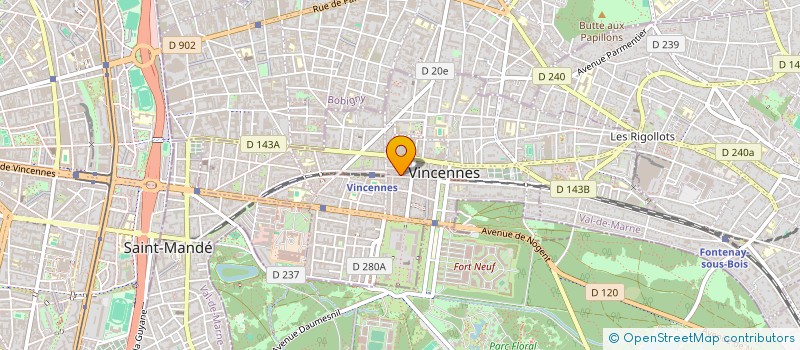 localisation de l'entreprise HANNAH à VINCENNES