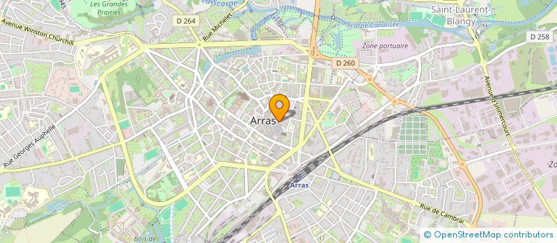 localisation de l'entreprise HANNECART OPTIQUE à ARRAS