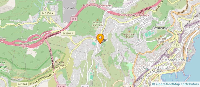 localisation de l'entreprise HANOTA à LA TURBIE