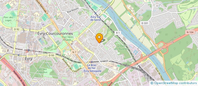 localisation de l'entreprise HANRAS BARREYRE à EVRY-COURCOURONNES