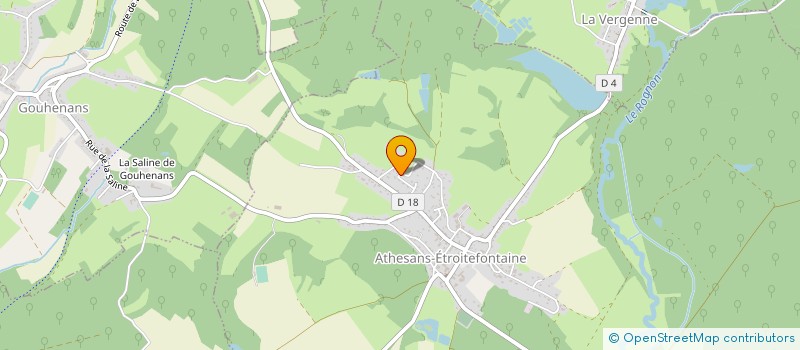 localisation de l'entreprise HANRYE FRERES  ATHESANS-ETROITEFONTAINE