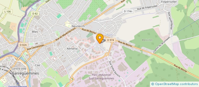 localisation de l'entreprise HANTZ ET COMPAGNIE SA à SARREGUEMINES