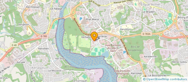 localisation de l'entreprise HANVI  QUIMPER